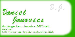 daniel janovics business card